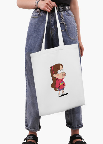 Еко сумка шоппер біла Мейбл Пайнс Гравіті Фолз (Mabel Pines Gravity Falls) (9227-2625-WT-2) екосумка шопер 41*35 см MobiPrint (219151239)