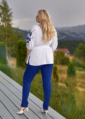 Синий демисезонный комплект (блуза, брюки) No Brand