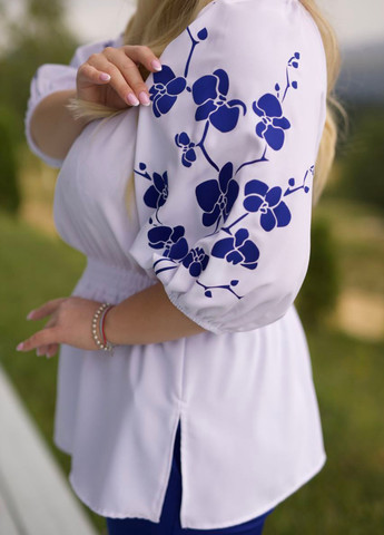 Синий демисезонный комплект (блуза, брюки) No Brand