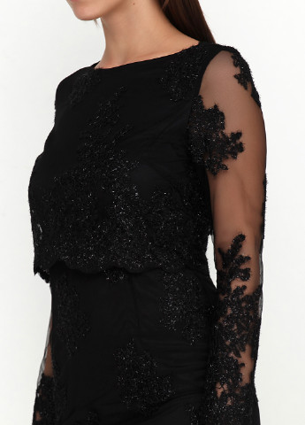 Черное кэжуал платье Allyson Collection однотонное