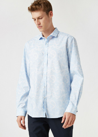 Светло-голубой кэжуал рубашка KOTON