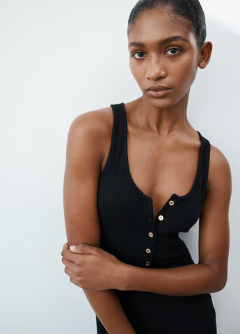 Чорна сукня H&M однотонна