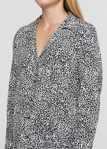 Черно-белая демисезонная блуза Zara