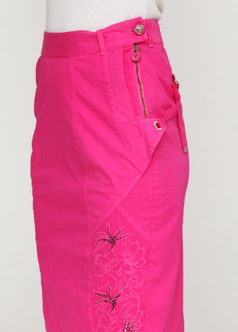 Фуксиновая кэжуал фактурная юбка Sassofono со средней талией