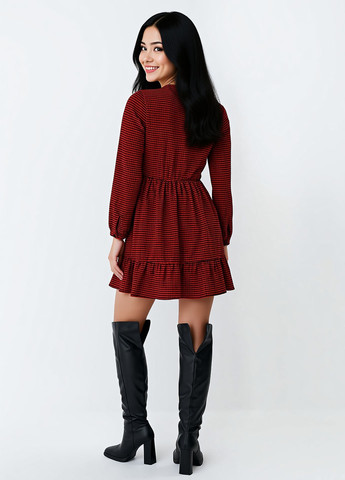 Червона кежуал сукня кльош Mohito в смужку