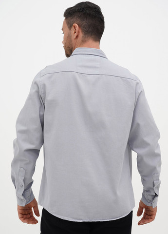 Светло-серая джинсовая рубашка однотонная Trend Collection