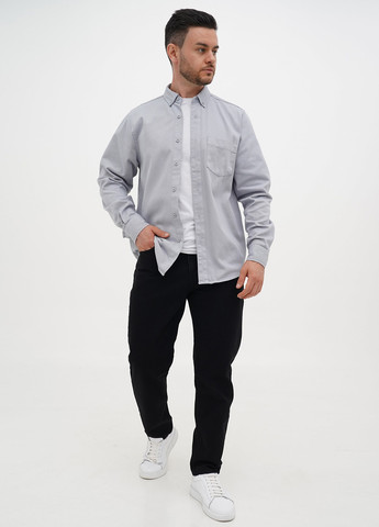 Светло-серая джинсовая рубашка однотонная Trend Collection