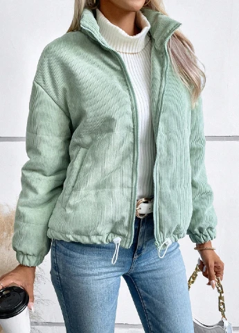 Мятная демисезонная куртка SHEIN