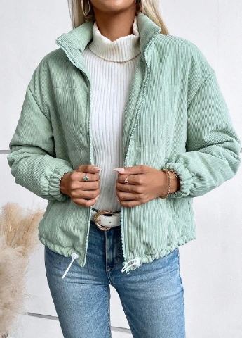 Мятная демисезонная куртка SHEIN