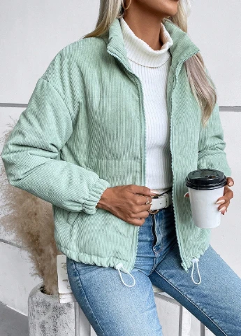 Мятная демисезонная куртка SHEIN