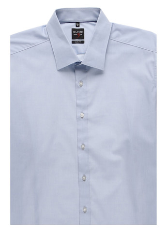 Голубой кэжуал рубашка однотонная Olymp