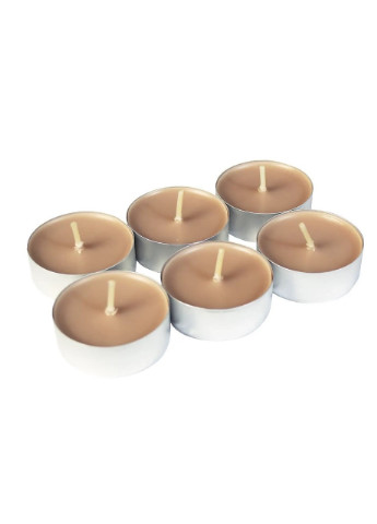 Аромасвічки чайні набір 6 штук КОРИЦЯ, свічки плаваючі господарські столові парафінові круглі для дому, свічка воскова No Brand (255371546)