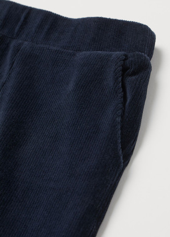 Темно-синие кэжуал летние брюки зауженные H&M