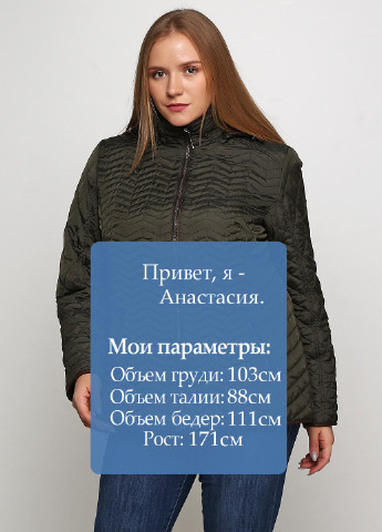 Оливкова (хакі) демісезонна куртка Barbara Lebek