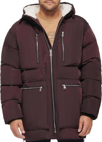 Бордовая зимняя куртка Tommy Hilfiger
