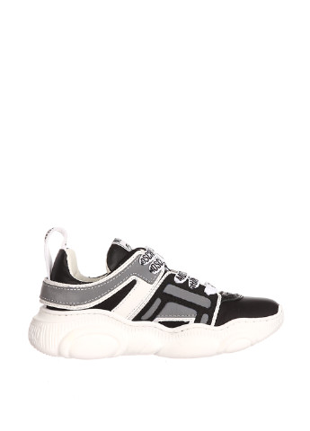 Чорно-білі осінні кросівки Moschino