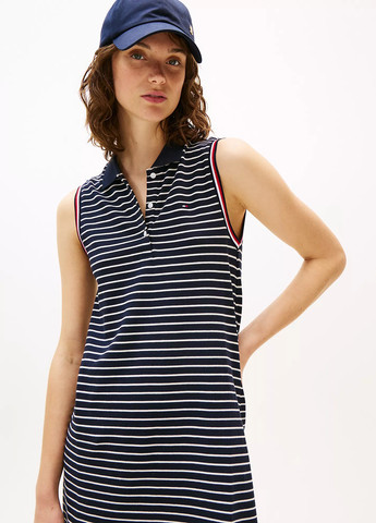 Синя кежуал сукня поло Tommy Hilfiger в смужку