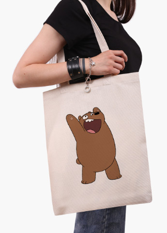 Эко сумка шоппер белая Вся правда о медведях (We Bare Bears) (9227-1777-WT) экосумка шопер 41*35 см MobiPrint (216642205)