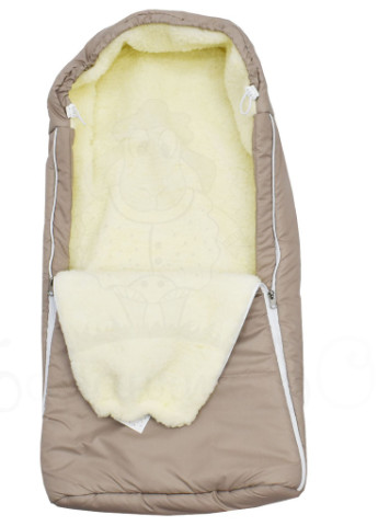 Зимний конверт-кокон для новорожденного Баранчик БО рисунок кофейный домашний