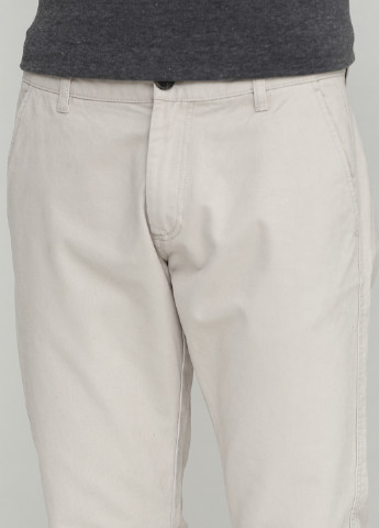 Светло-бежевые кэжуал демисезонные брюки Selected