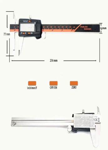 Металлический штангенциркуль 150 мм глубиномер электронный (16446987) Francesco Marconi (203983900)