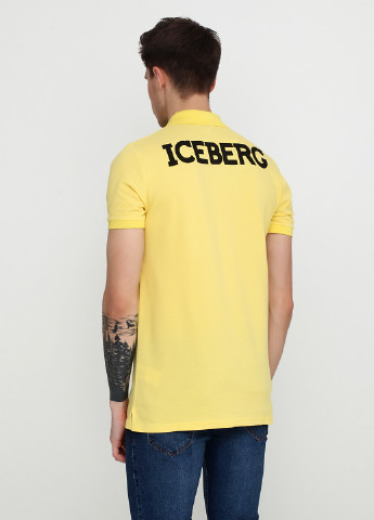 Поло Iceberg з коротким рукавом логотип жовте кежуал