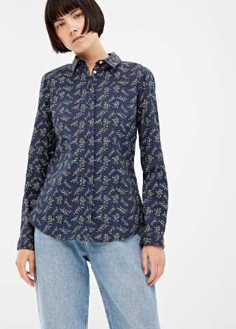 Темно-синяя кэжуал рубашка с цветами Springfield