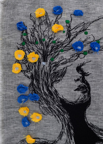 Белый свитшот Nora Kvittin однотонный нашивки, вышивка, аппликация (301079852)