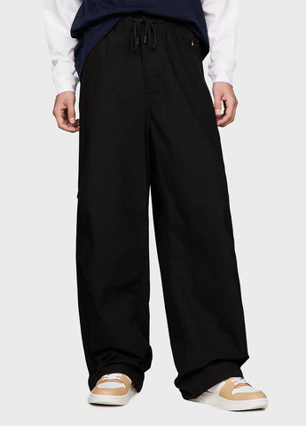 Черные спортивные демисезонные прямые брюки Tommy Jeans