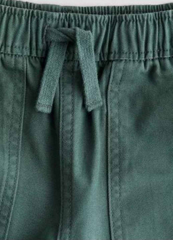 Темно-зеленые кэжуал демисезонные брюки прямые H&M