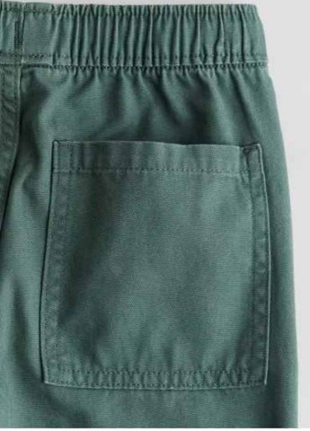 Темно-зеленые кэжуал демисезонные брюки прямые H&M