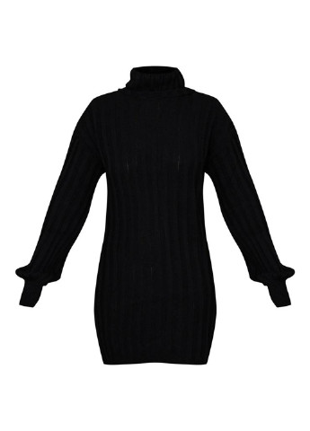Черное кэжуал платье платье-свитер PrettyLittleThing однотонное