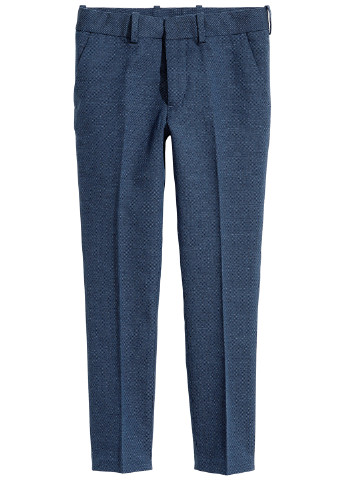 Темно-синие классические демисезонные брюки зауженные H&M