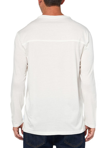 Молочный демисезонный кэжуал лонгслив Armani Exchange однотонный