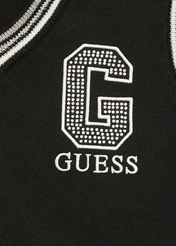 Чорний демісезонний комплект (жилет, юбка) Guess