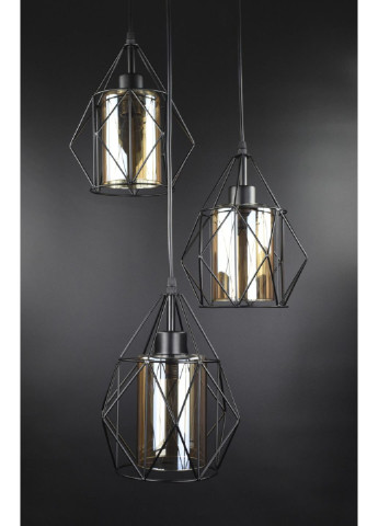 Люстра підвісна стельова в стилі LOFT (лофт) 12652/3-br Чорний 35х35х35 см. Sunnysky (253627274)