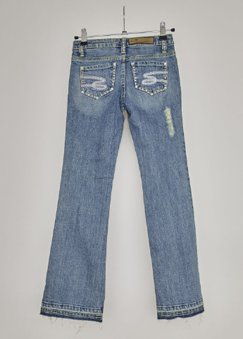 Синие демисезонные со средней талией джинсы Seven