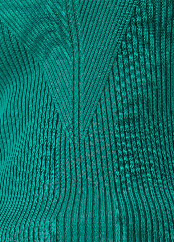 Гольф KOTON однотонный зелёный кэжуал акрил