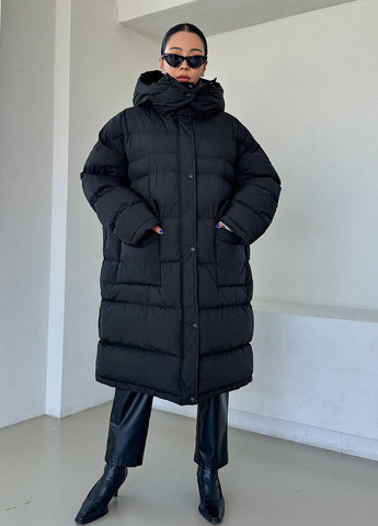 Черная зимняя куртка SHEIN