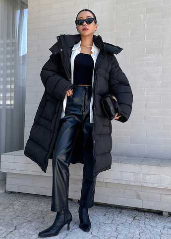 Черная зимняя куртка SHEIN