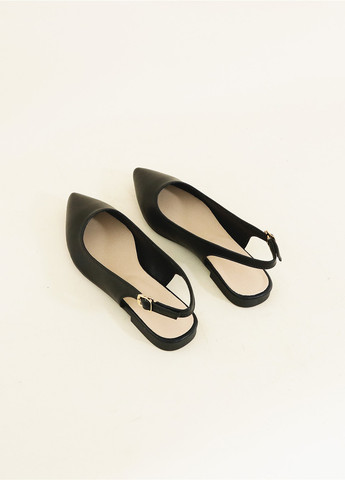 SHEIN Туфли слингбеки черный з искусственная кожа, полиуретан, китай — демисезон (338194196)