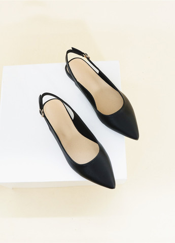 SHEIN Туфли слингбеки черный з искусственная кожа, полиуретан, китай — демисезон (338194196)