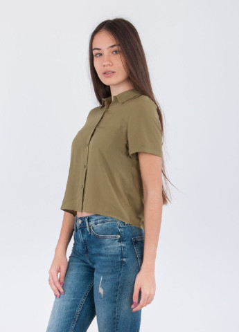 Оливковая (хаки) летняя блуза Pull&Bear