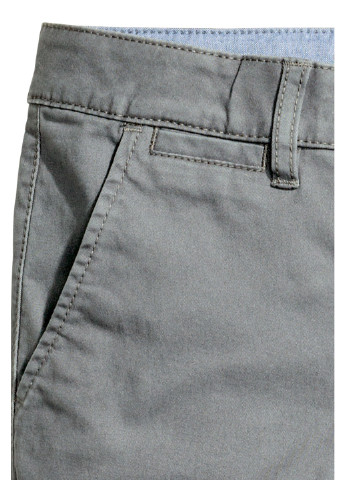 Темно-серые кэжуал летние брюки прямые H&M