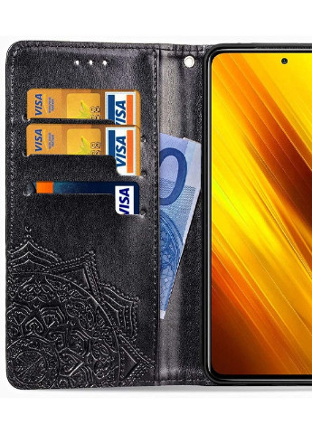 Кожаный чехол (книжка) Art Case с визитницей для Xiaomi Redmi Note 10 / Note 10s Черный (is_00000043132_6) Epik (237834933)