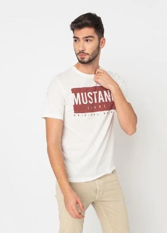 Біла футболка Mustang