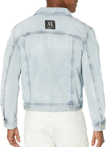 Голубая демисезонная куртка Armani Exchange