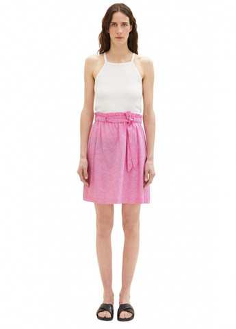Розовая кэжуал однотонная юбка Tom Tailor