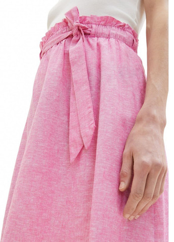 Розовая кэжуал однотонная юбка Tom Tailor