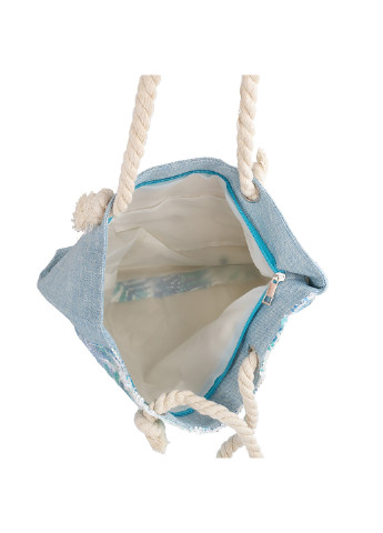 Женская пляжная сумка 39х32х8,5 см Eterno голубая пляжная